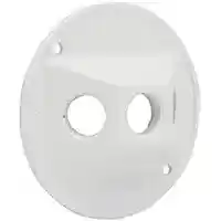 Main 1 - Weatherproof Lampholder Cover 3 Hole Round White 5197-6  - San Antonio Retail