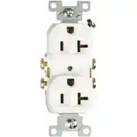 Main 1 - Receptacle Duplex White 20Amp Grounded Commercial CR20W - San Antonio Retail