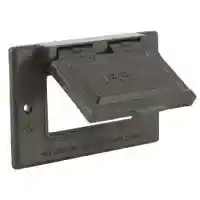 Main 1 - 1-Gang Horizontal Mount Weatherproof Cover GFCI Bronze 5101-2 - San Antonio Retail