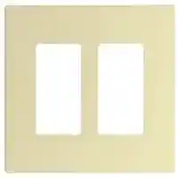 Main 1 - Wall Plate Decorative 2Gang Light Almond Mid Size Screwless PJS262LA - San Antonio Retail