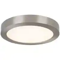 Main 1 - Light Fixture Ceiling LED Flush Mount Brushed Nickel 7-1/2" Dimmable CL040B BN - San Antonio Retail