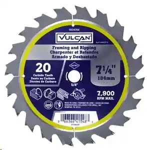 Main 1 - Saw Blade Circular 7-1/4 20t Vulcan 415480OR - San Antonio Retail