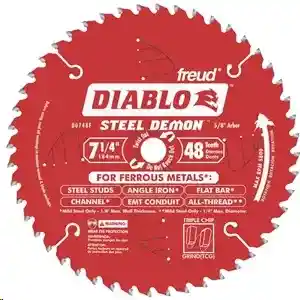Main 1 - Saw Blade Circular 7-1/4" 48T Metal Cermet Diablo D0748CFX  - San Antonio Retail