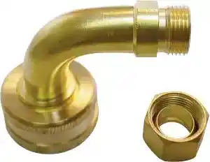 Main 1 - Dishwasher Elbow 3/8"Cx3/4"Garden Hose Brass Plumb Pak PP84RB - San Antonio Retail