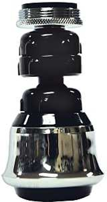 Swivel Sprayrator, 15/16-27 x 55/64-27 Male x Female Thread, Plastic, Chrome, 1.5 gp - San Antonio Retail