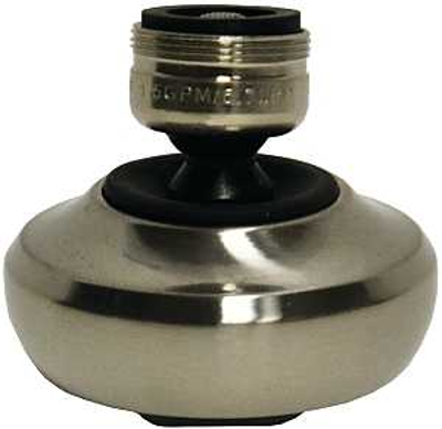Swivel Sprayrator 15/16-27x55/64-27 Male x Female Thread Brass Brushed Nickel 1.5 gpm  - San Antonio Retail