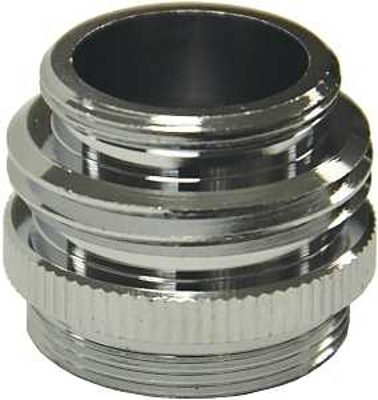 Hose Adapter 15/16-255/64-27 x 3/4 55/64-27' Male/Female xGHTM/Male Brass Chrome  - San Antonio Retail