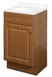 Main 1 - Vanity Combo 18"Wx16"Dx35"H Rasied Panel Oak 2Dr Zenith RBC18KK - San Antonio Retail