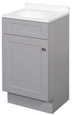 Vanity Combo 18"Wx16"Dx35"H Shaker Gray 1Dr Zenith SBC18GY - San Antonio Retail