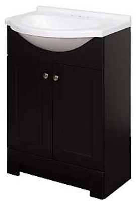 Vanity Combo Euro 24"Wx18"Dx35"H Shaker Espresso 2Dr Zenith SEC24CH - San Antonio Retail