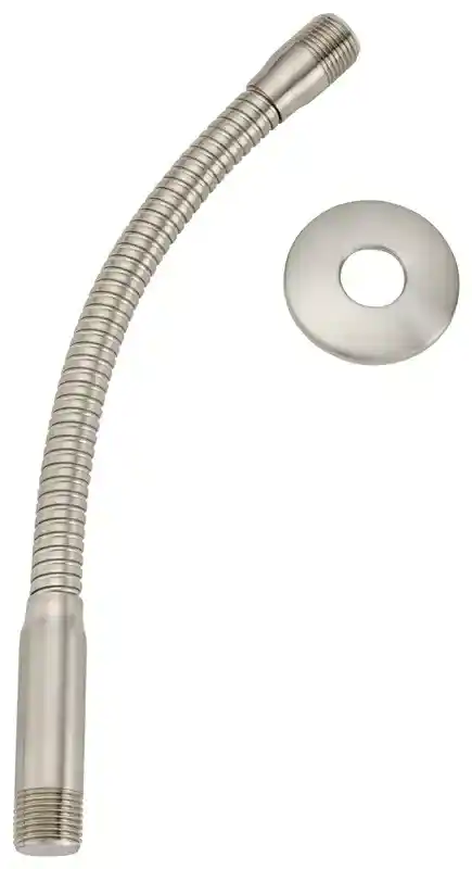 Main 1 - Shower Arm and Flange 11-1/2" Stainless Steel Brushed Nickel Plumb Pak K780BN - San Antonio Retail