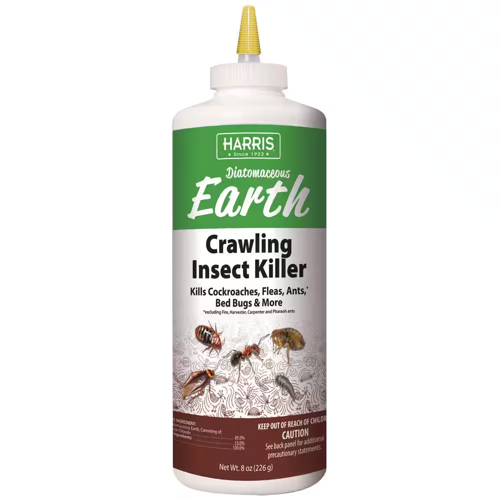 Main 1 - Insect Killer Earth Crawling 8 oz. Diatomaceous HARRIS Decrawl-8 - San Antonio Retail