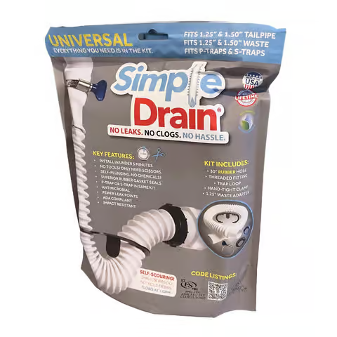 Main 2 - P Trap Brass/Rubber Double Basin Kitchen Sink Simple Drain 3EA-1Q2-ZC0  - San Antonio Retail