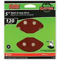 Main 1 - Sanding Discs 5Pk  120G Hk/Lp 5"8Hl 3723 - San Antonio Retail