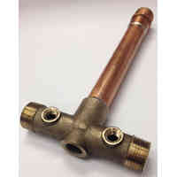 Main 2 - Tank Cross, 3/4"X1" Female X Male, 10" Tank Tee, Copper/Silicone Bronze 705SB - San Antonio Retail