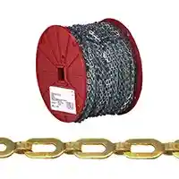 Main 1 - Chain Ft Plumber Brass 1/0 35Lb WLL 200' Spool (By-the-Foot) 0723817  - San Antonio Retail