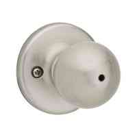 Main 2 - Lockset, Kwikset, Privacy, Polo Knob, Satin Nickel, Bed & Bath 300P15Cp - San Antonio Retail