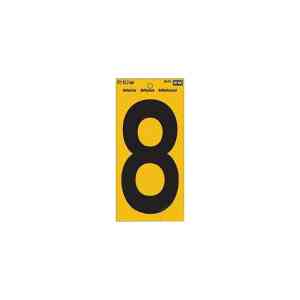 Main 1 - Reflective Vinyl Number, 5", Character: 8, Yellow RV-75/8 - San Antonio Retail