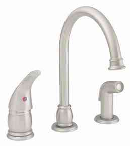 Main 3 - Faucet Banner Kitchen 1 Handle Brushed Nickel High Arch Deckless SH572HA-BN - San Antonio Retail