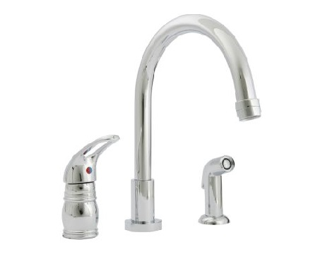 Main 2 - Faucet Banner Kitchen 1 Handle Brushed Nickel High Arch Deckless SH572HA-BN - San Antonio Retail