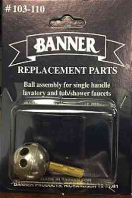 Banner Repair Ball Assembly 103-110 For Single Acrylic Handle Faucets - San Antonio Retail
